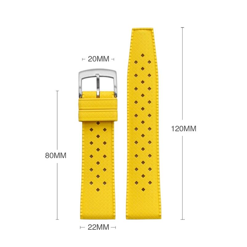 Watchband 20mm 22mm Diving Sport Watch Band for Seiko Omega Seamaster 300 Longines FKM Fluoro Rubber Strap Bracelet for Blancpain X Swatch