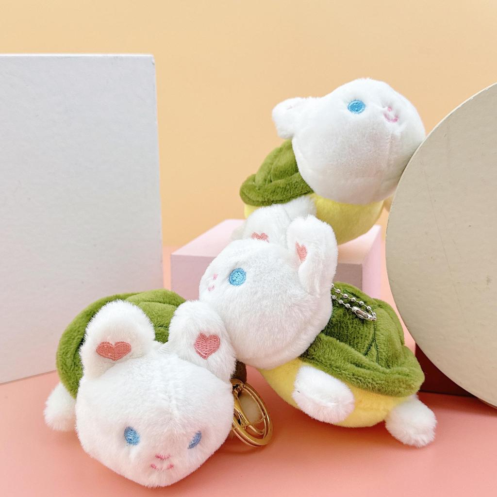 Милый мультяшный плюшевый брелок-подвеска в виде черепахи и кролика