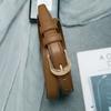 Ремень летний коричневый ремень с прекрасными соответствующими брюками в стиле вестерн простой и универсальный ремень 2024 новое модное украшение