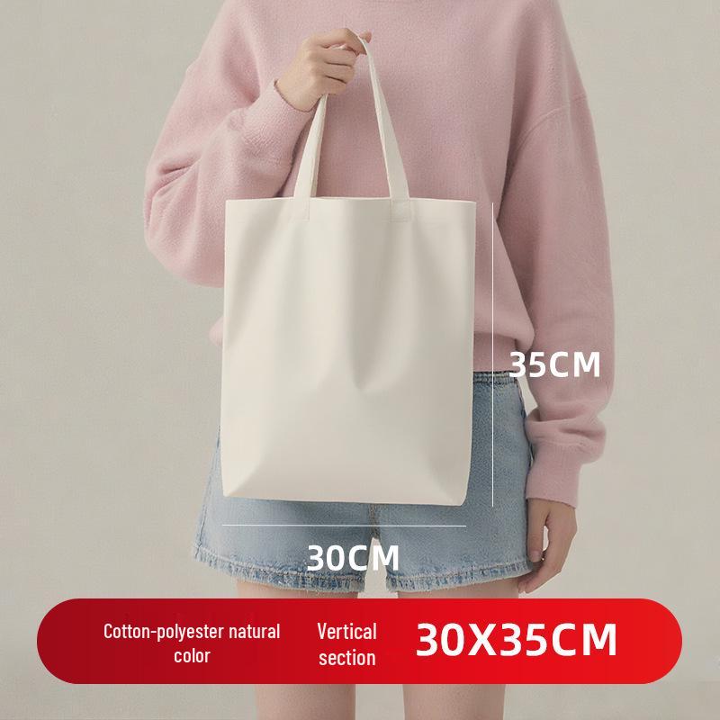 Индивидуальная Экологичная Хлопковая Холщовая Сумка через Плечо с Логотипом – Пустая Сумка для DIY