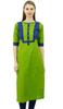 Cotton Straight Kurti Tunic With Front Button Casual Kurta