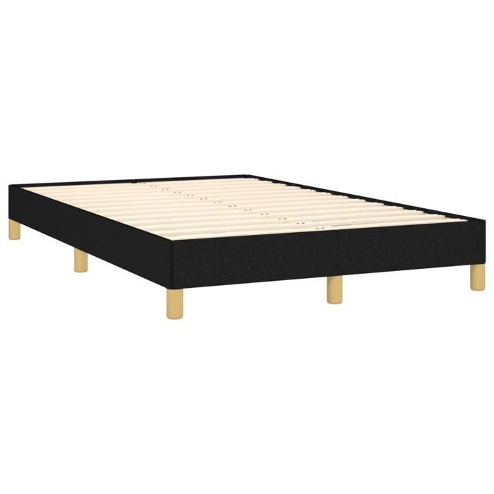 Maison Exclusive - Sommier à lattes de lit avec matelas noir 120x190 cm tissu