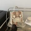 Plaid Grid Bow Backpack Handbag Women Crossbody Bag Simple College Style Backpack  Children