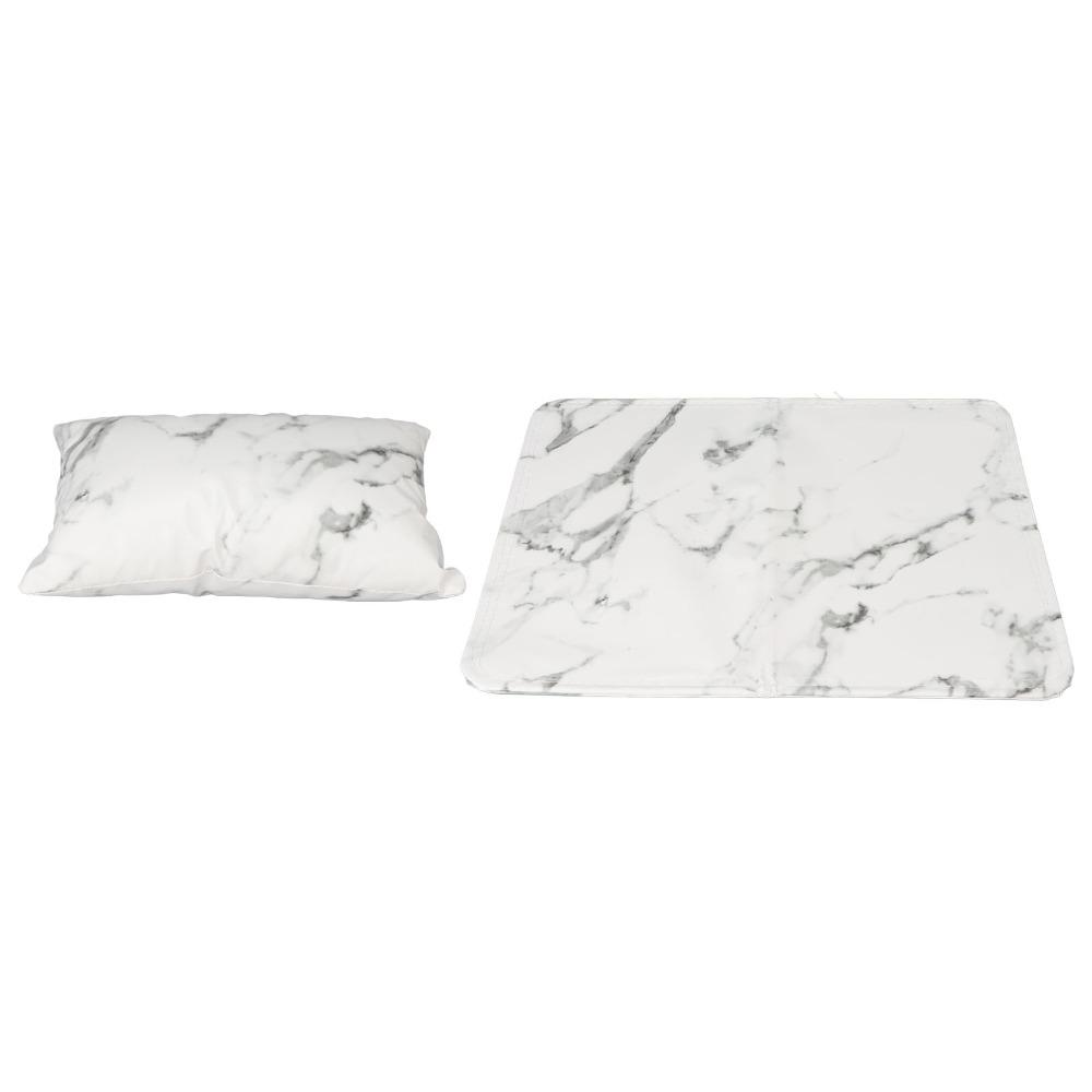 2pcs Detachable Nail Art Pillow PU Leather Nail Arm Rest Pillow Hand Cushion Mat For Nail Tech