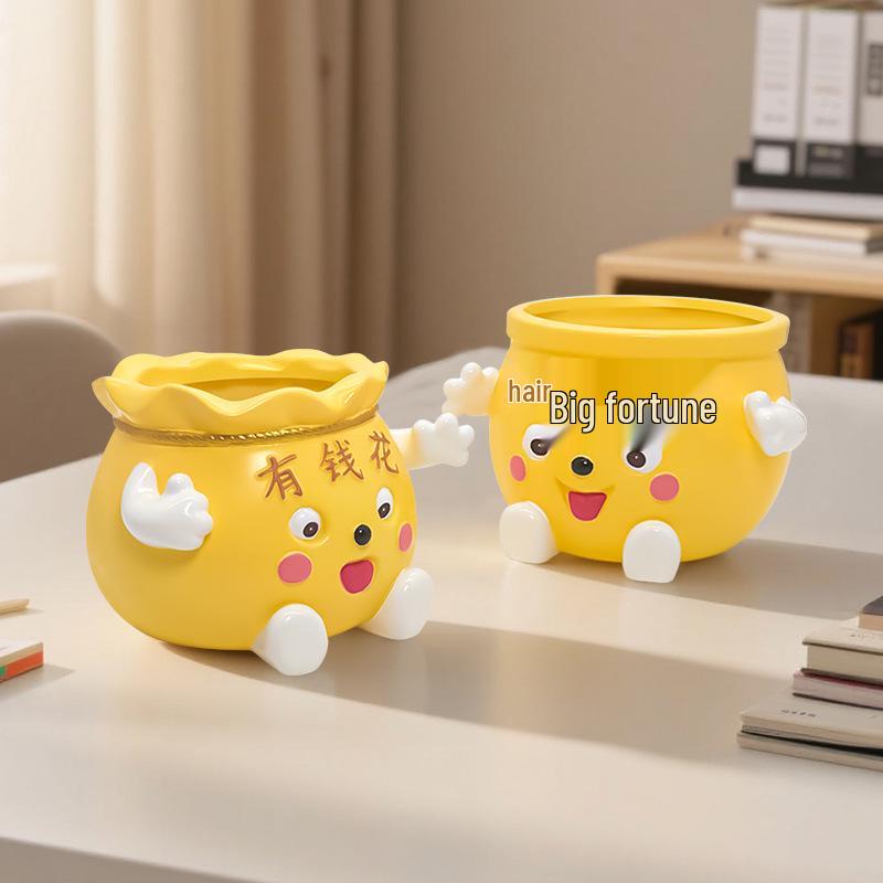 2025 Rich Flower Cartoon Pen Holder: Cute and Creative Desktop Storage Ornament