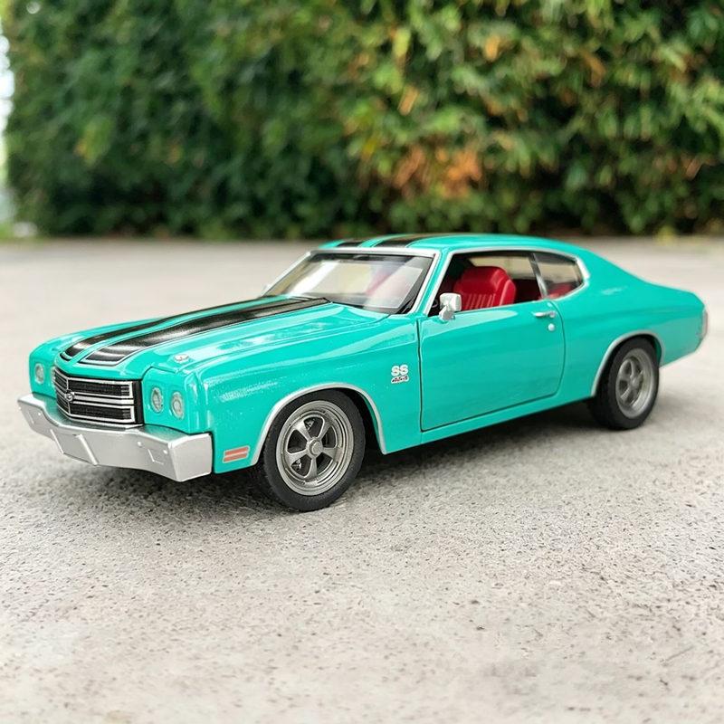 1:24 Chevrolet Chevelle SS 454 1970 Литой Супер Спортивный Автомобиль Модель Металлический Мышечный Гоночный Автомобиль Модели Транспортных Средств Симуляция Детская Игрушка Подарок