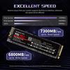 990 PRO PCIe 4.0 M.2 NVMe SSD Скорость до 7300 МБ/с Чтение 6800 МБ/с Запись 1/2/4 ТБ Внутренний твердотельный накопитель для ПК Ноутбука Настольного компьютера