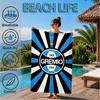 Gre-mio Football Badge Printed Microfiber Beach Towel, Soft And Absorbent, Quick-Dry, Ideal for Summer Travel, Beach Essential, Swimming Pool
