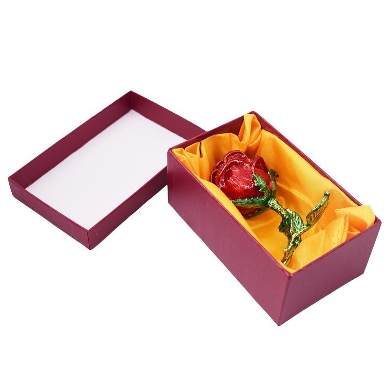 Creative Red Rose Shape Jewelry Box Home Decoration Ornaments
