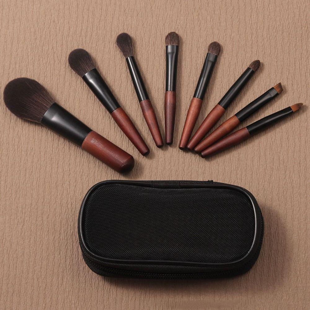 12Pcs Lip liner Mini Makeup Brush Set Wood Eye Brow Roller Brush Eyeshadow Make Up Kit  Beauty
