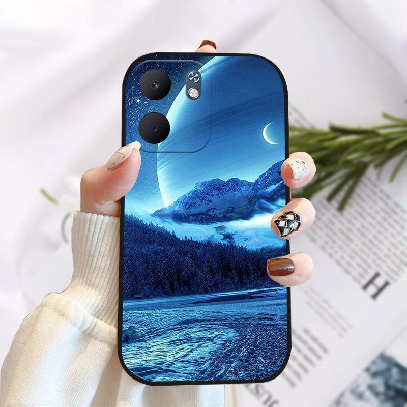 Чехол для OPPO A5X Модный Рисунок Черный Мягкий Силиконовый Чехол из ТПУ для OPPO A5X 5G CPH2733 OPPOA5X 4G CPH2725 Задняя Крышка Shell Capa
