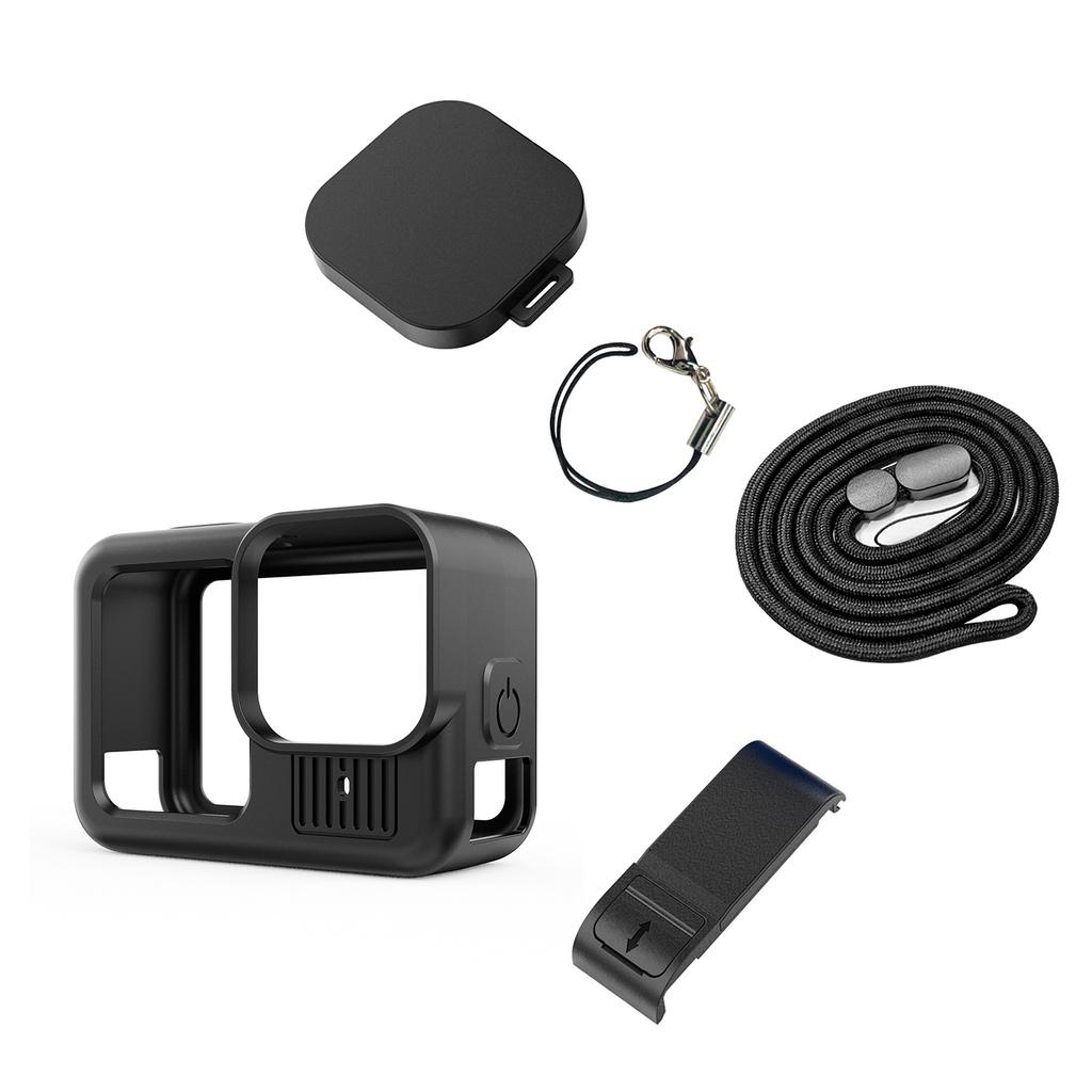 Silicone Protective Case with Lens Cap For GoPro Hero 13 Camera Case Protective Sleeve With Lanyard for Outdoor