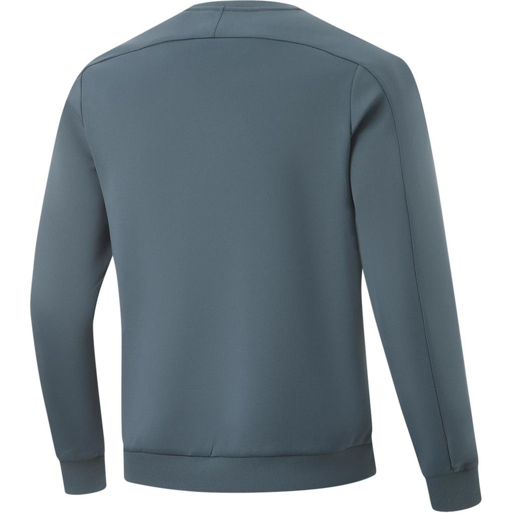 Li-Ning Удобная повседневная толстовка с круглым вырезом и буквами, мужская толстовка темно-синего цвета AWDU869-2