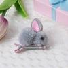 1 Pair Winter Plush Bunny Hairpins Hair Clips Vivid Color Creative Shape Adorable Sweet Hairpins Hair Accessory for Kids