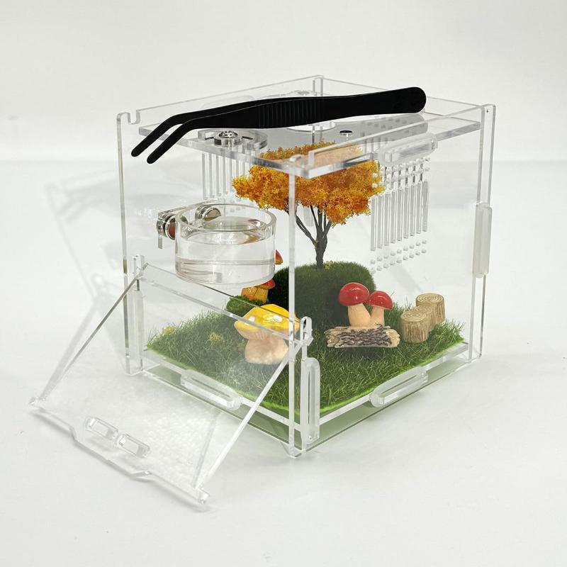 Mantis Feeding Food Bowl Set Easy Clean Reptile Insect Dish with Clip Feeder for Tank Habitat