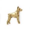 Dobermann, Doberman Pinscher, Dobie - Dog brooch in decorative box, elegant gold-plated pin, Art-Dog brand jacket pin