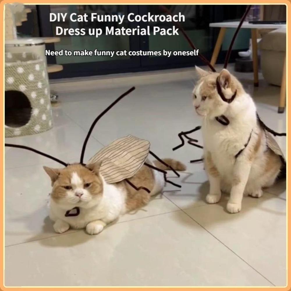 Игрушки для кошек своими руками для игр в помещении, аксессуар для косплея, креативная одежда для кошек-тараканов