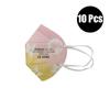 10pcs FFP2 Folding Disposable Color Dust Mask Respirator 5-Layer Filter Football For Polishing Daily Haze Safety Protection