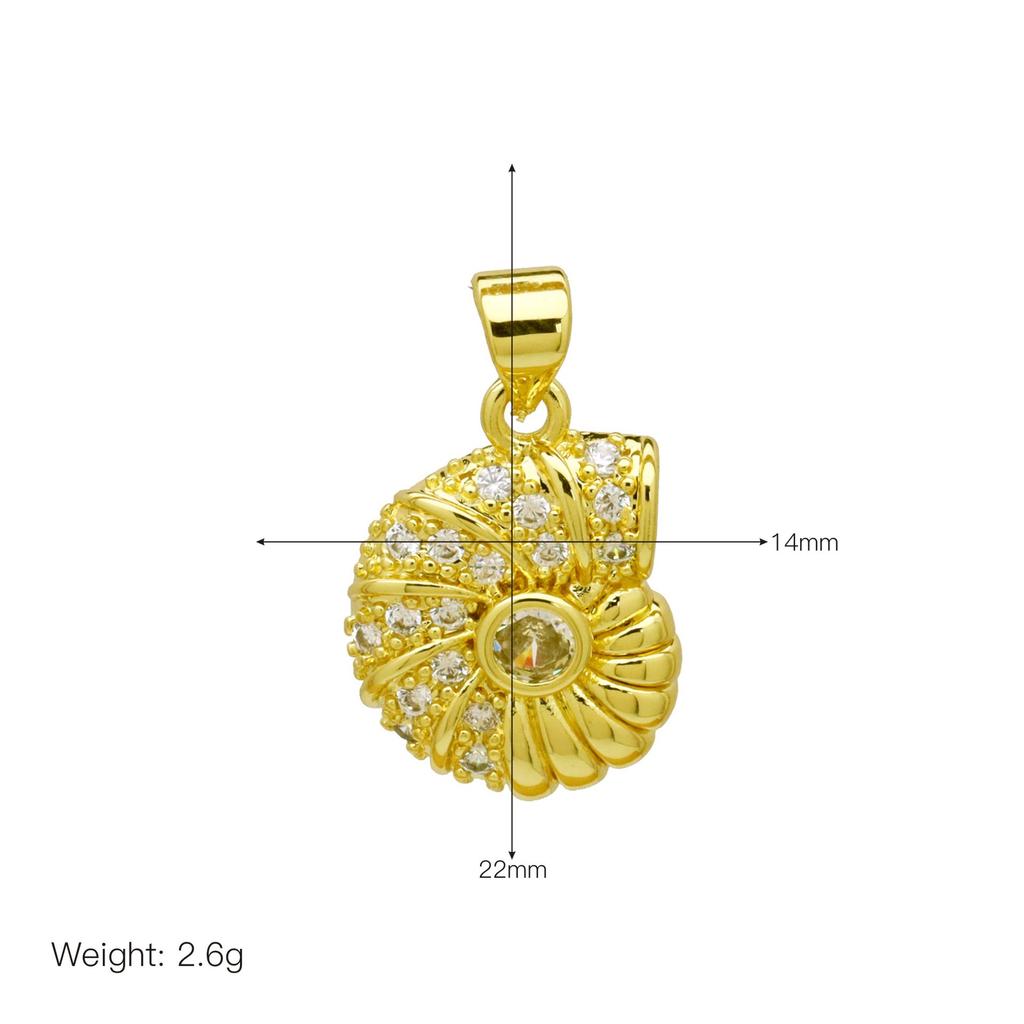 Океанский ветер Дизайн Чувство Личность Краб Раковина Морская звезда Черепаха Кит Медь Позолоченная Подвеска Ожерелье