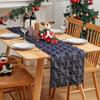 Рождественская скатерть-дорожка Мягкая плюшевая жаккардовая скатерть-дорожка с рождественской елкой Однотонная скатерть-дорожка с пайетками Рождественская скатерть-дорожка для обеденного стола Домашний декор для званого ужина