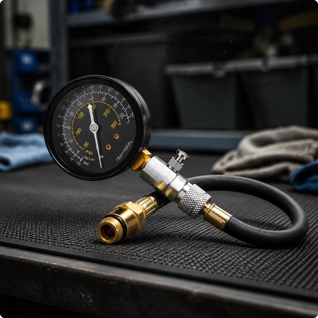 Компрессометр для двигателя 0-300 PSI Двухдиапазонный Инструмент для ремонта цилиндров для