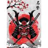 Japanese Art Cat Samurai Canvas Poster  Animal Print for Living Room Wall   Home ation Picture
