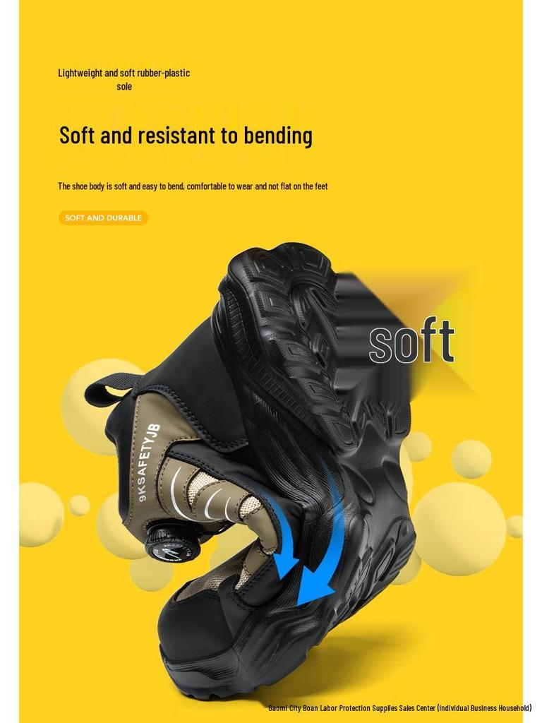 Мужские Высокие износостойкие Защитные Ботинки Ozone с Металлическим Подпяточником - Ударопрочные и Прокалываемые, Всесезонная Защита