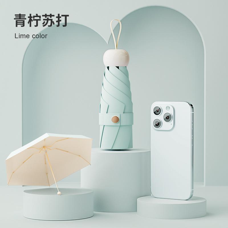 Original and Simple White Umbrella Sun Umbrella Lightweight and Small Sunshade 50% Off Capsules Sun Umbrella Sunscreen Umbrella UV Protection