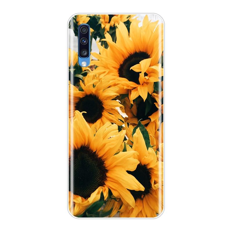 Чехол для телефона с подсолнухом для Samsung Galaxy A40 A30 A20 A10, силиконовая мягкая задняя крышка из ТПУ для Samsung Galaxy A80 A70 A60 A50, чехлы