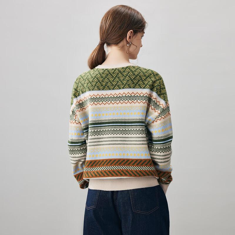Komonboka 2025 Autumn/Winter Women's Fair Isle Cashmere Sweater