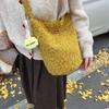 Huge Good-looking Autumn and Winter Design Plush Yellow Fruit Tree Soft Plush Soft Shoulder Bag Women's Oblique Span Bag Tote Bag