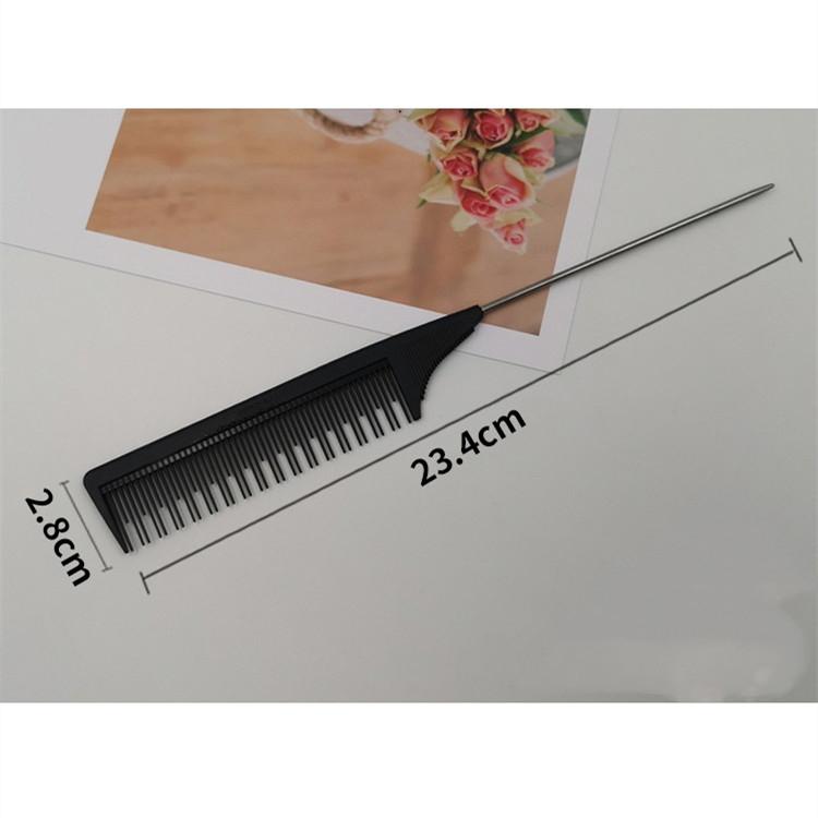 Новая черная расческа для волос с крысиным хвостом, профессиональная парикмахерская расческа для стрижки волос, расческа из нержавеющей стали с шипами, инструменты для ухода за головой и укладки
