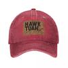 Кепка Бейсболка Hawk Tuah Spit On That Thang Ретро Потертый Деним Смешная Кепка Snapback Унисекс Женская Кепка для Активного Отдыха Кепка
