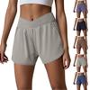 Women's Fashion High-waisted Running Yoga Fake Two Loose Quick-dry Fitness Shorts Pants