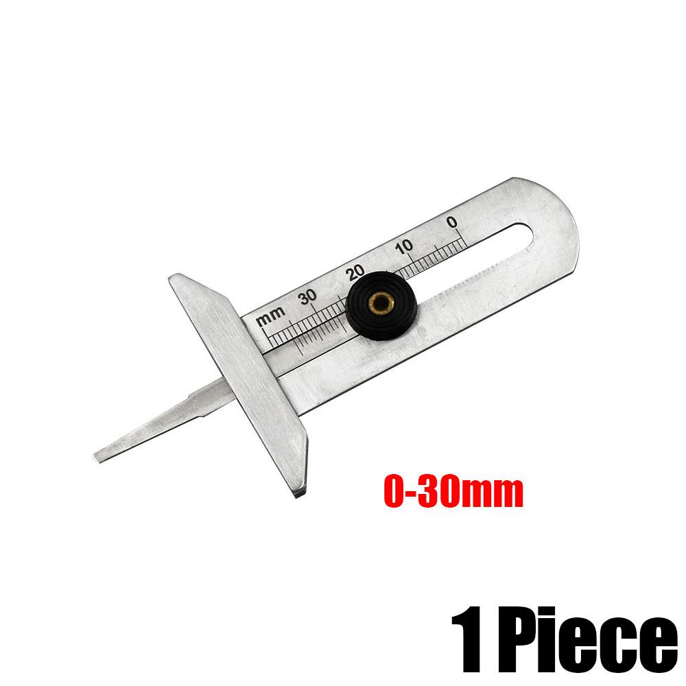 1pc Car Stainless Steel Wheel Thickness Measuring Ruler Tool 0-30/0-60mm Tyre Tire Tread Depth Digital Gauge Auto Accessories