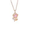Romantic 3D Flower Choker Exquisite Clavicle Chain Lovely Pink Rose Necklace  Dating