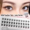 Feather Fan Style False Eyelashes - Lazy Series: Natural, Easy To Apply, Perfect for Novice Thai Makeup.