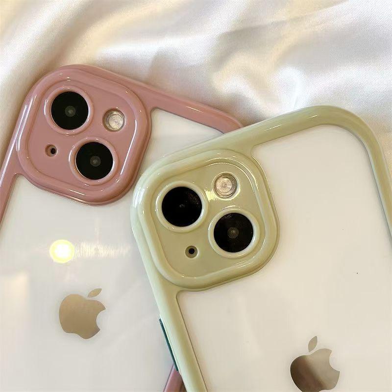 Простой чехол-накладка, подходящий для чехла для мобильного телефона Apple 16, iPhone 14 Promax, нишевый 13, прозрачный 12, противоударный 11, комплекты