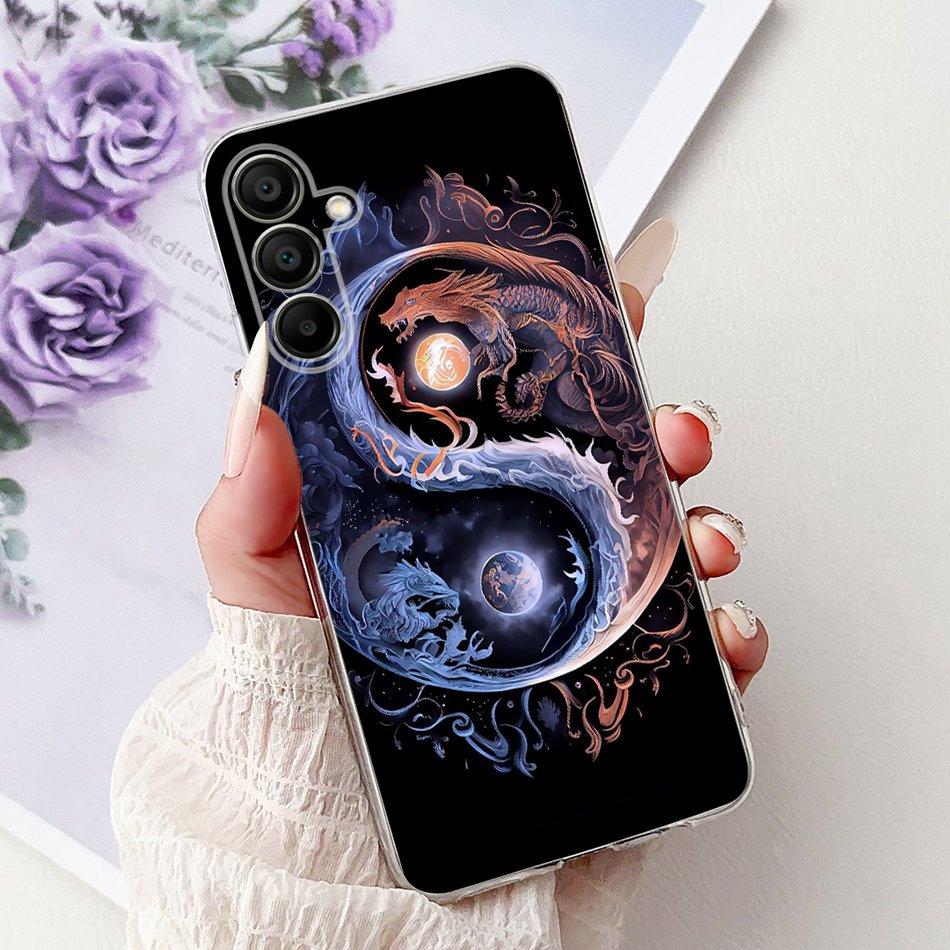 For Samsung Galaxy A16 SM-A165F A166B Cool Dragon Tiger Painting Phone Case For Samsung A16 5G 4G Soft Silicone TPU Cases
