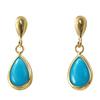 Barzaz Turquoise December 18k Yellow 18K Yellow Earrings, Birthstone, Gold, Gold, Women's