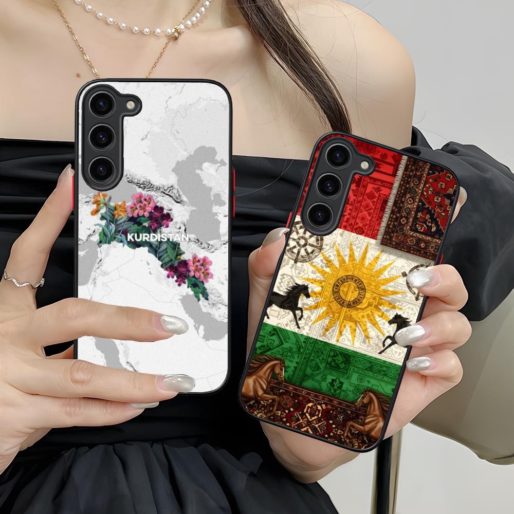 Силиконовый чехол для мобильного телефона с флагом Курдистана для Samsung Galaxy S26 S25 S24 S23 S22 S21 Plus FE Ultra Цветная обложка