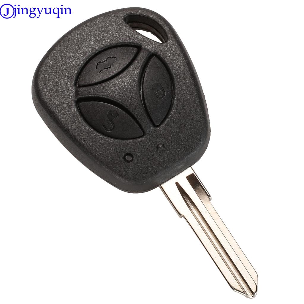 Jingyuqin 3 Buttons Replacement Car Key Shell For Lada Uncut Auto Blank Remote Key Case Cover Fob Priora Kalina