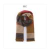 Autumn and Winter Korean Version of Imitation Cashmere Scarf, Striped Color Matching Shawl, Spliced Striped Scarf, Tassel Two
