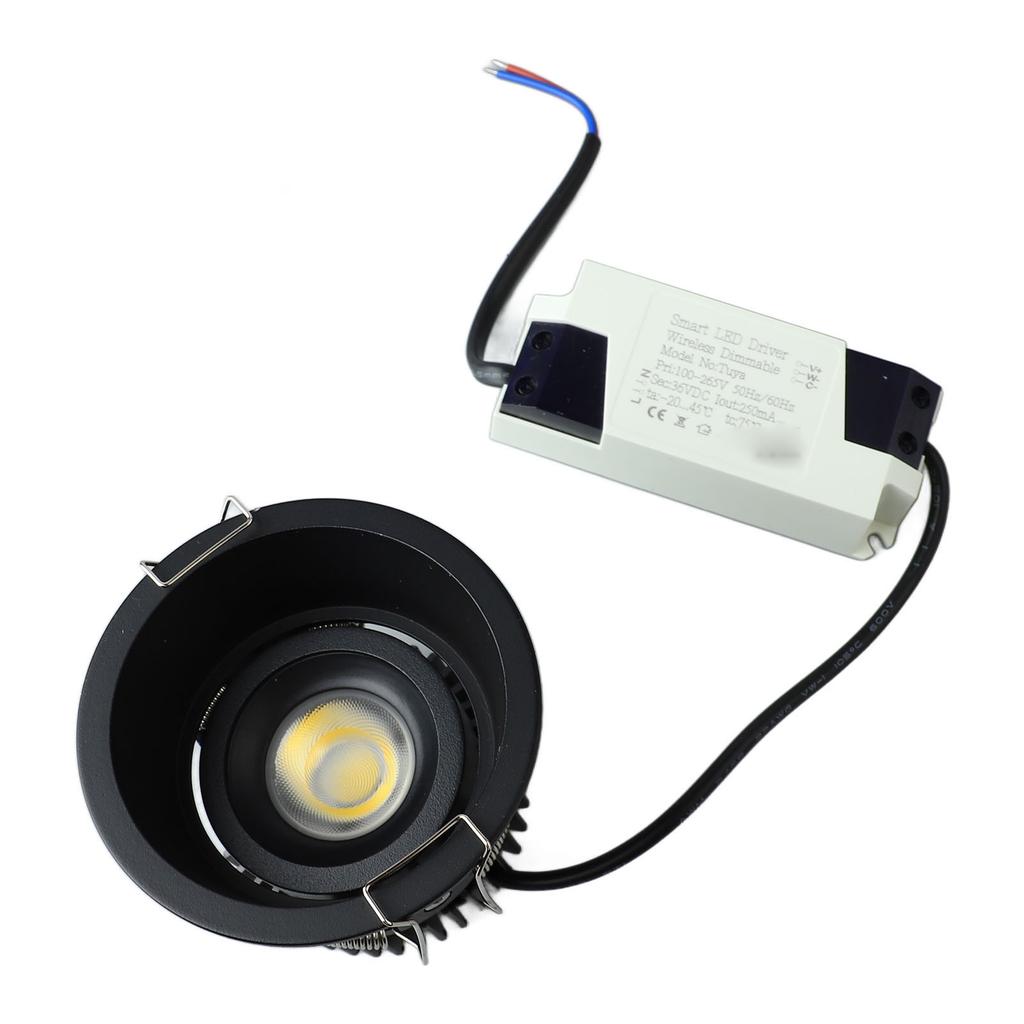 10W Recessed LED for Light Absorption 30 degrees 100 to 265V Embedded Downlight for Living Room Hotel
