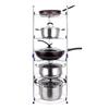 Multifunctional Stainless Steel Pot Rack, Frying Pan Rack, 2-Tier, 3-Tier, 5-Tier Pot Lid Stand, Pot Lid Storage, Frying Pan Stand, Pot Rack, Kitchen