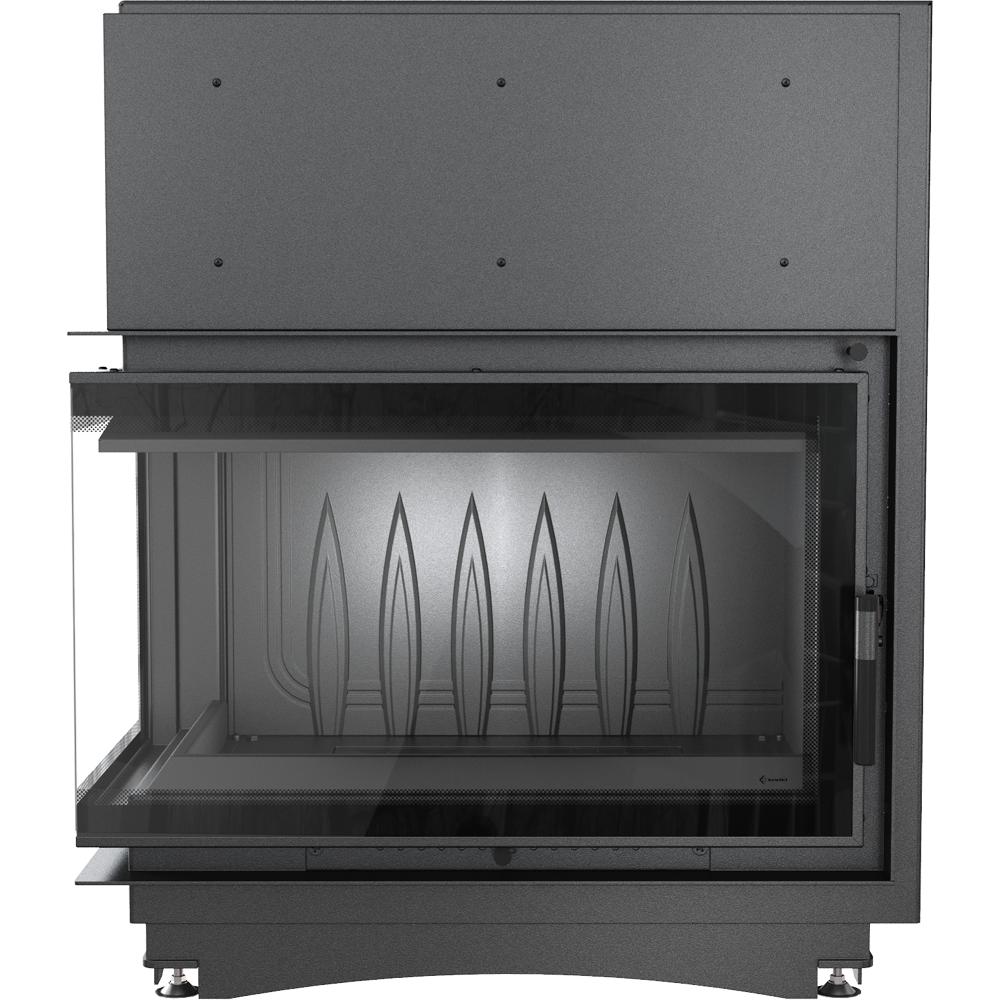 Cast iron fireplace KRATKI OLIWIA DECO left 16 kW Ø 200