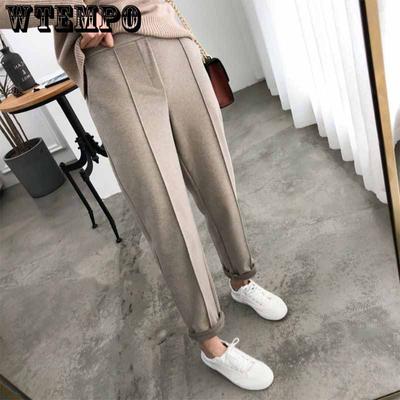 Утепленные женские брюки-карандаш, весенне-зимние брюки, женский рабочий костюм, свободные женские брюки-капри