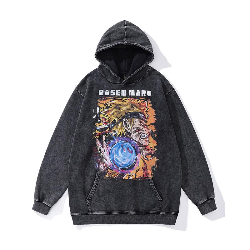 Fall And Winter Washed Oversize Hooded Sweatshirt Men'S And Women'S American Street Vintage Trendy Brand Casual Jacket