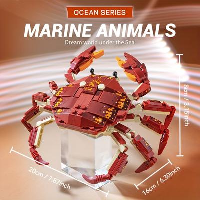Морские Животные Строительные Блоки Головоломка для Детей Клешня Краба Лобстер Акула Черепаха Морская Звезда Кит Модели Игрушки для Учеников