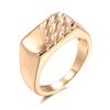 Rose Gold Geometric Rectangular Ring - Minimalist European & American Style Jewelry